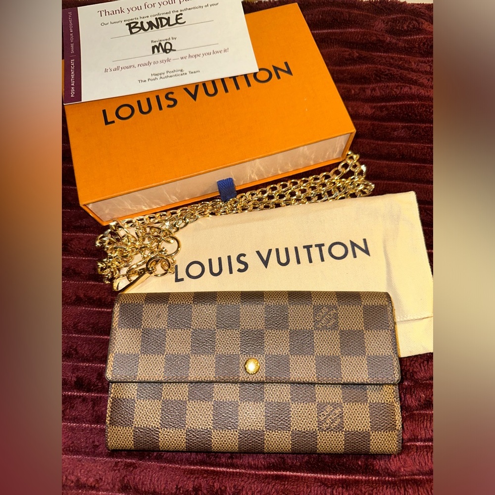 Louis Vuitton Damier Ebene Sarah Wallet